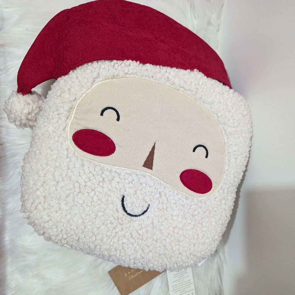 Zara Home Christmas Collection Santa Claus Throw Pillow Cushion New!